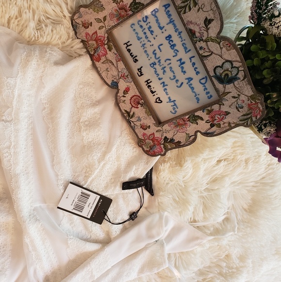 BNWT BCBG Max Azaria Dress, size L, white lace - Picture 2 of 7